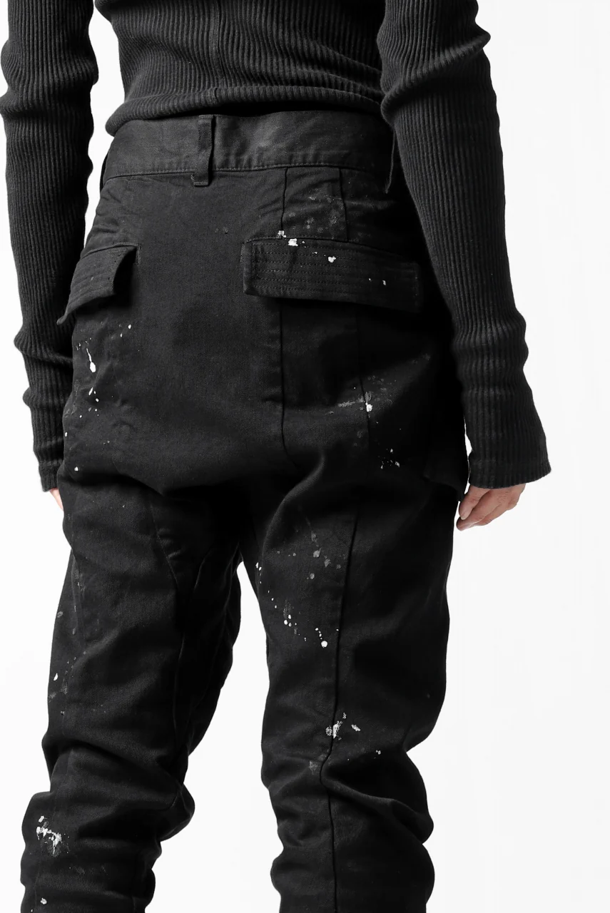 DEFORMATER.® "SPLASH" SLIM FIT JEANS WITH FLAP DETAIL / VERTICAL DENIM (BLACK OVER DYED) - Image 29