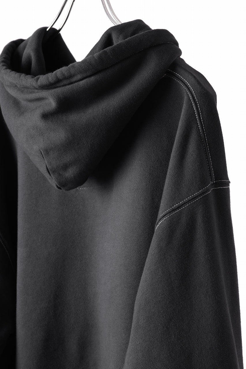 DEFORMATER.® THREE PROCESSING SWEAT HOODIE - DYED/BIO/FROST EFFECT (VINTAGE BLACK) - Image 10