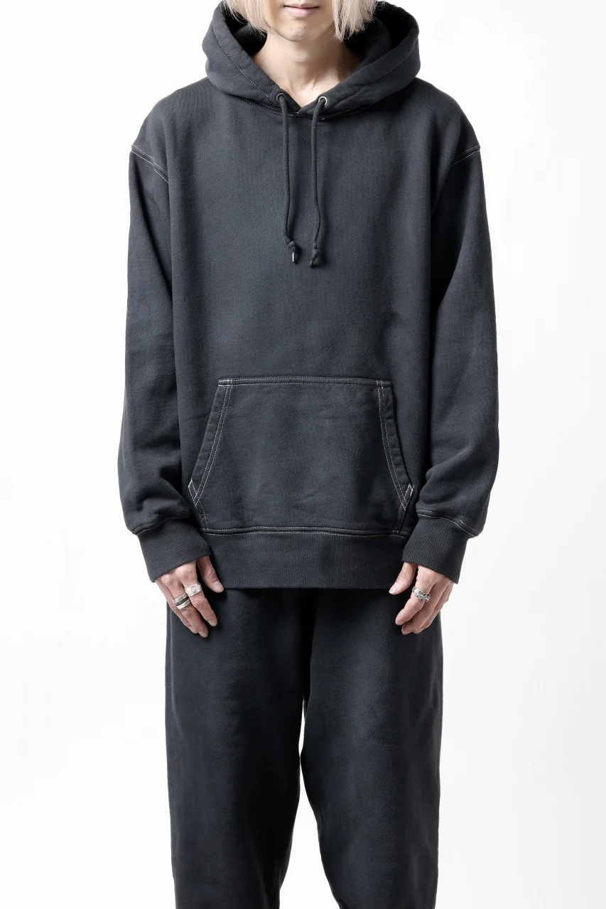 DEFORMATER.® THREE PROCESSING SWEAT HOODIE - DYED/BIO/FROST EFFECT (VINTAGE BLACK) - Image 32