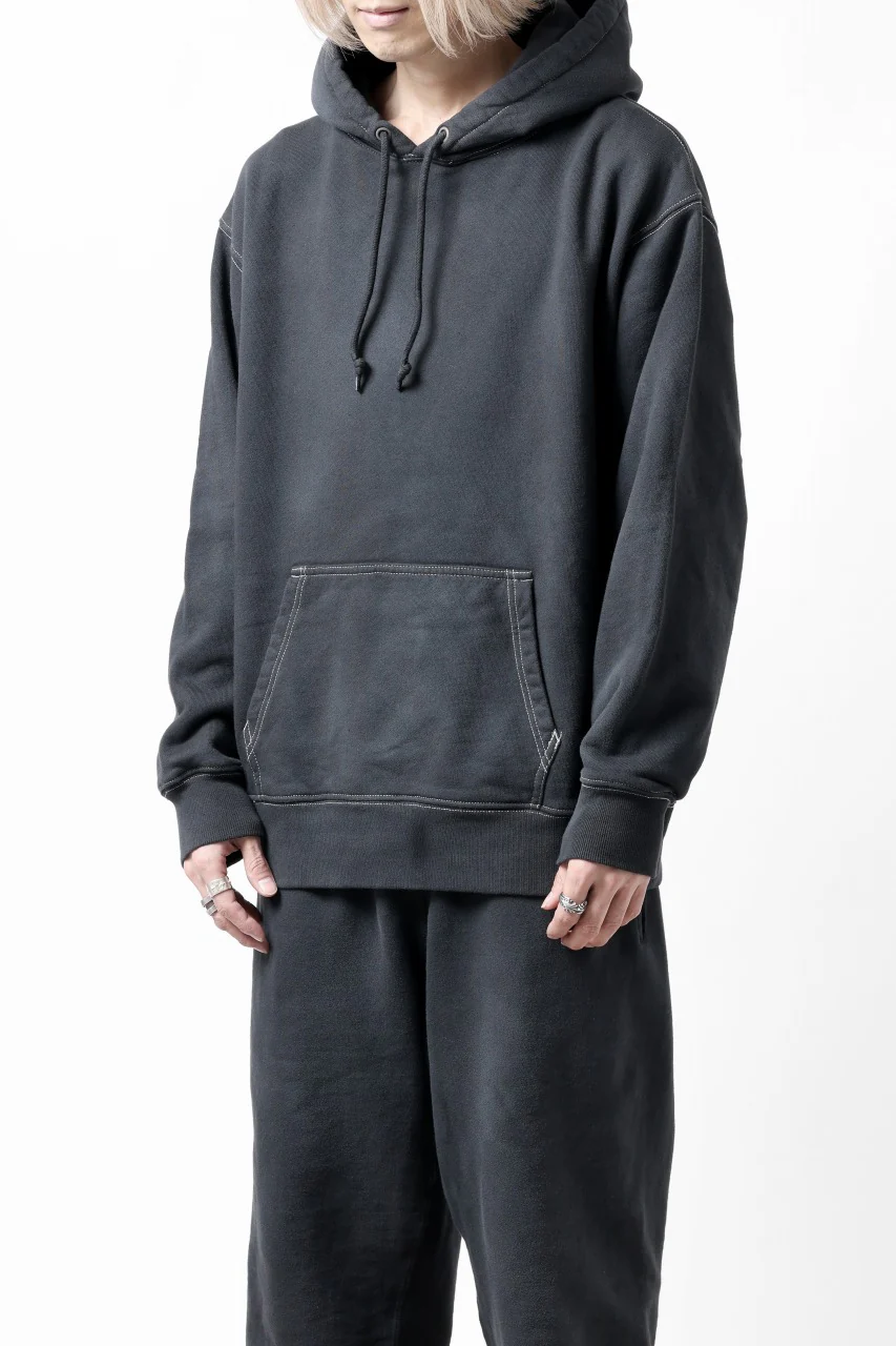 DEFORMATER.® THREE PROCESSING SWEAT HOODIE - DYED/BIO/FROST EFFECT (VINTAGE BLACK) - Image 35