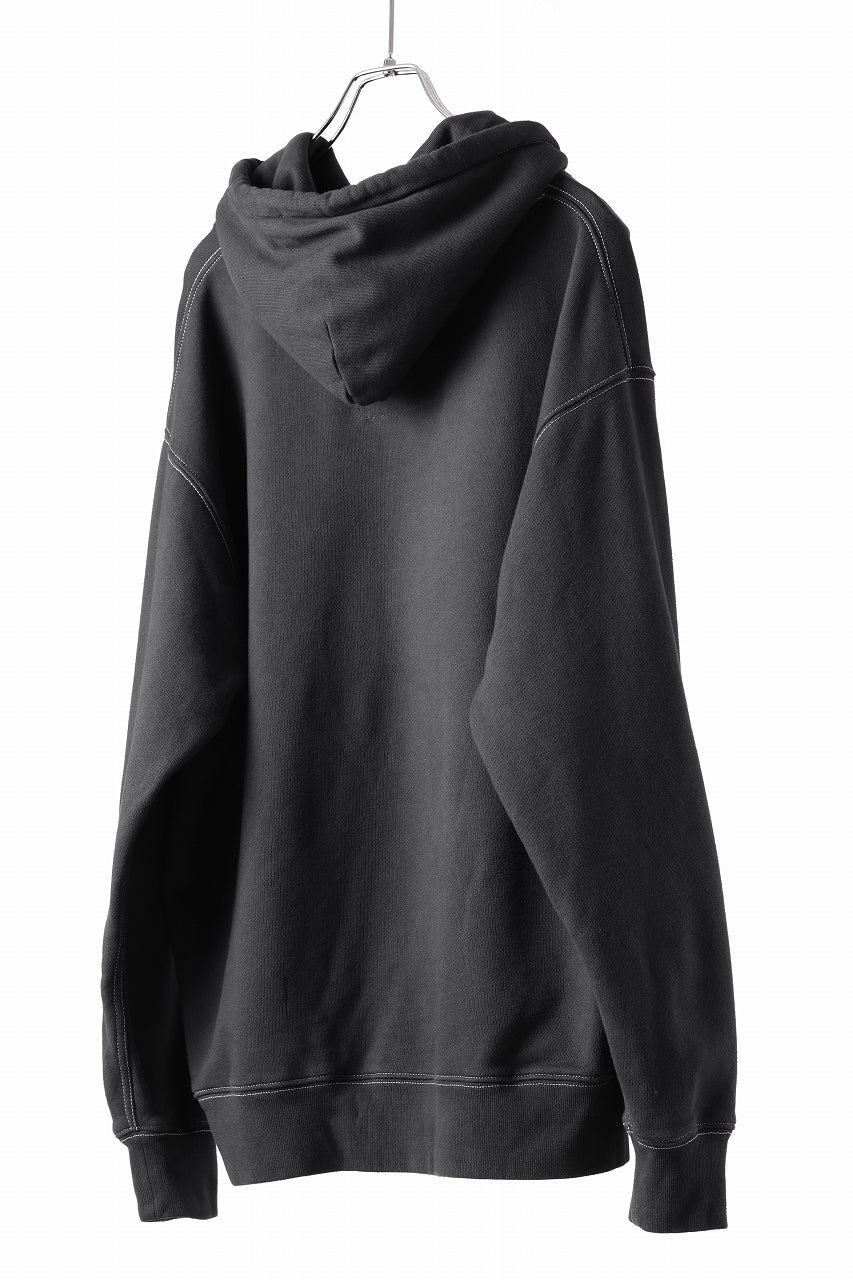 DEFORMATER.® THREE PROCESSING SWEAT HOODIE - DYED/BIO/FROST EFFECT (VINTAGE BLACK) - Image 4