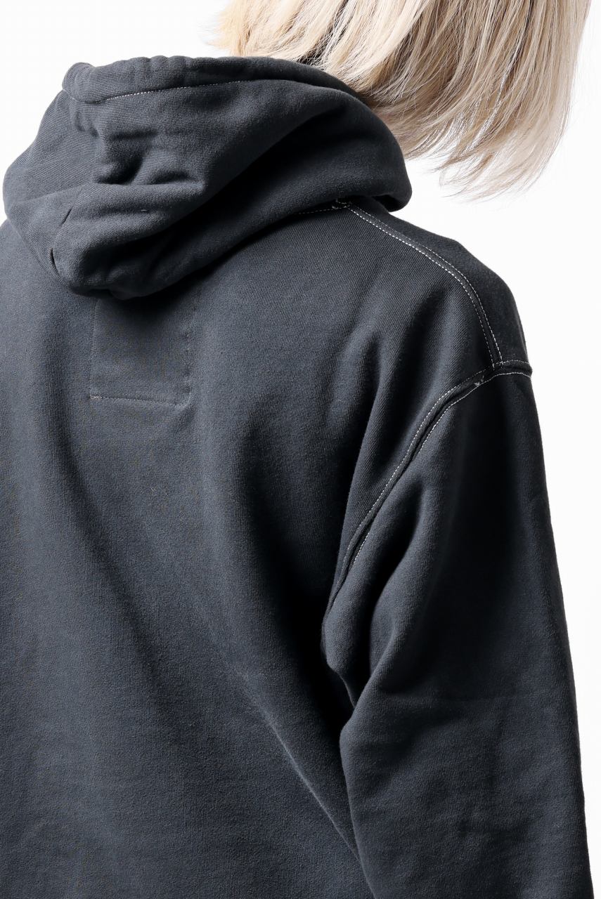 DEFORMATER.® THREE PROCESSING SWEAT HOODIE - DYED/BIO/FROST EFFECT (VINTAGE BLACK) - Image 41