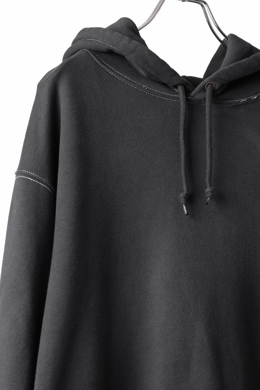 DEFORMATER.® THREE PROCESSING SWEAT HOODIE - DYED/BIO/FROST EFFECT (VINTAGE BLACK) - Image 7