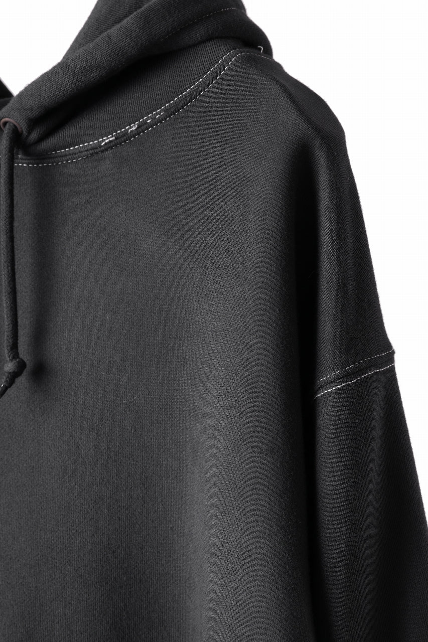 DEFORMATER.® THREE PROCESSING SWEAT HOODIE - DYED/BIO/FROST EFFECT (VINTAGE BLACK) - Image 9
