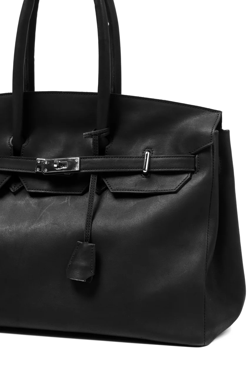 DEFORMATER.® TRAVEL BAG / SMOOTH COWHIDE (BLACK / SILVER PARTS) - Image 10