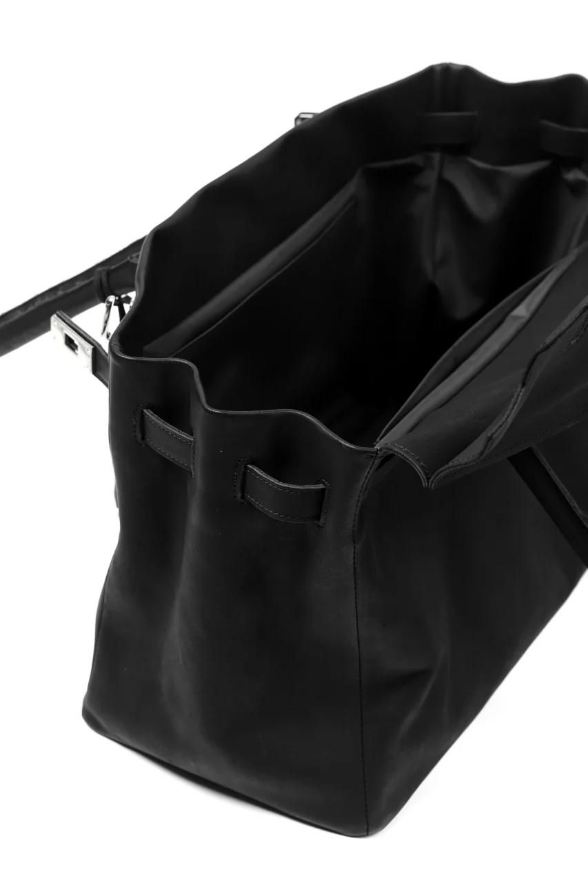 DEFORMATER.® TRAVEL BAG / SMOOTH COWHIDE (BLACK / SILVER PARTS) - Image 20