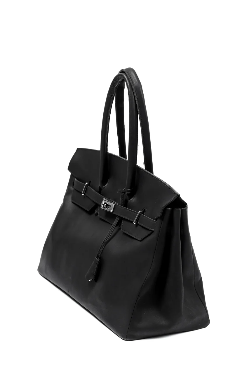 DEFORMATER.® TRAVEL BAG / SMOOTH COWHIDE (BLACK / SILVER PARTS) - Image 3