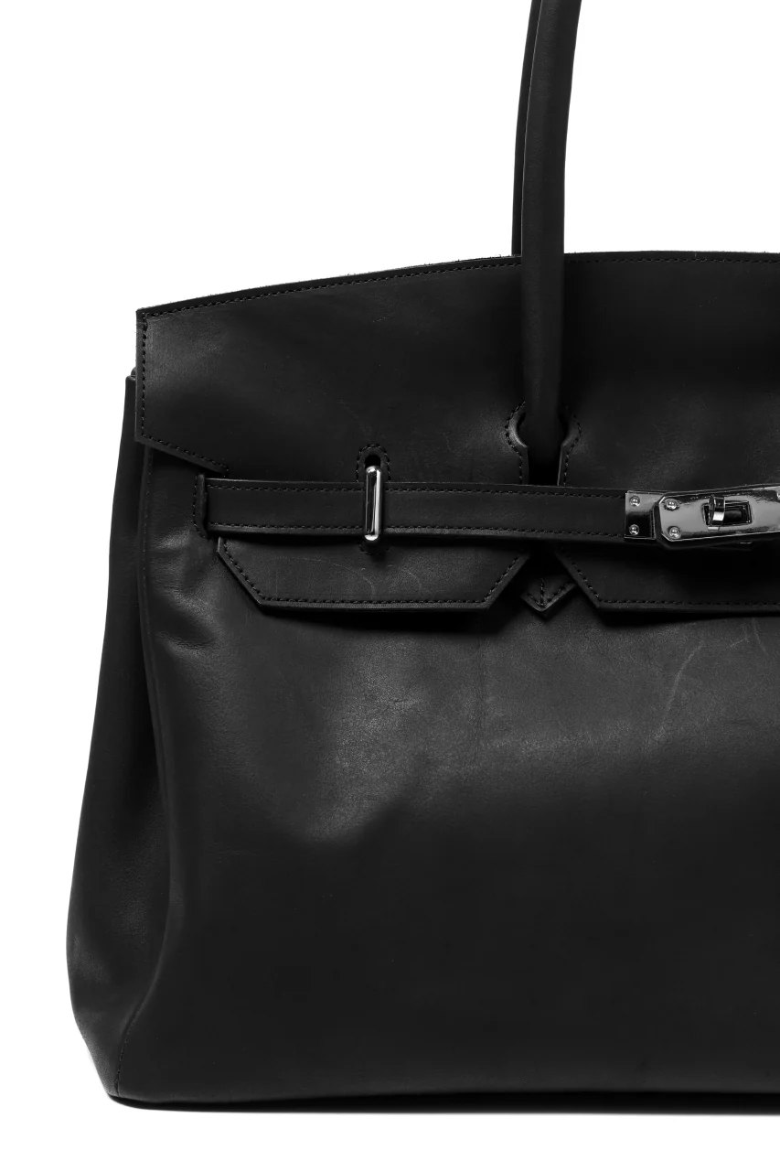 DEFORMATER.® TRAVEL BAG / SMOOTH COWHIDE (BLACK / SILVER PARTS) - Image 9