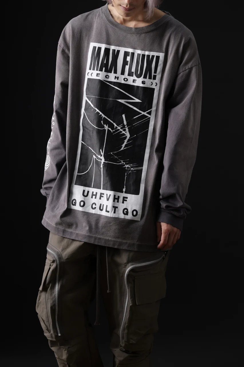 DEFORMATER.® x ZIG UR IDOL FADED & CRACKED LS TOPS - MAX FLUX (VINTAGE GREY) - Image 3