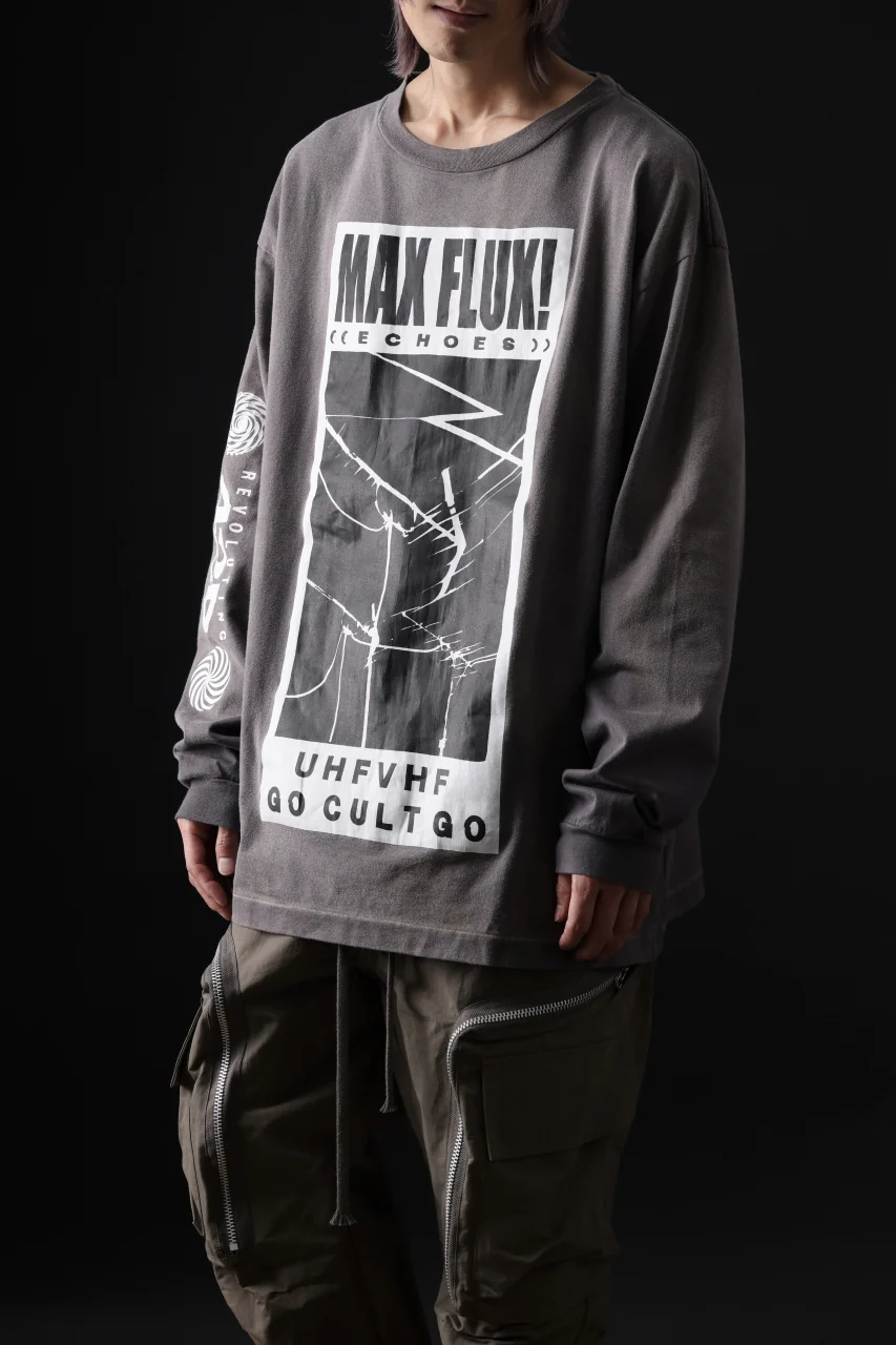 DEFORMATER.® x ZIG UR IDOL FADED & CRACKED LS TOPS - MAX FLUX (VINTAGE GREY) - Image 4