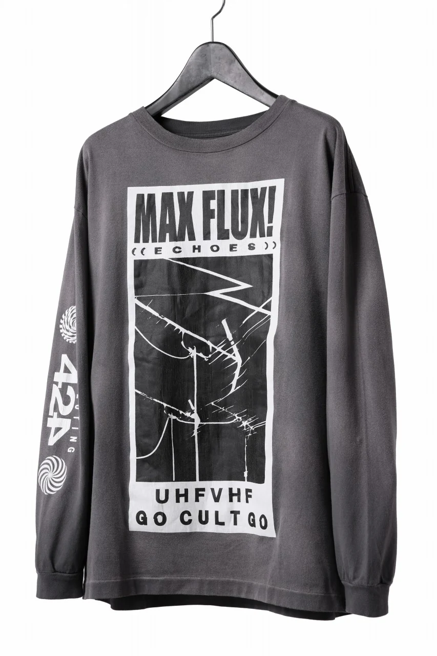 DEFORMATER.® x ZIG UR IDOL FADED & CRACKED LS TOPS - MAX FLUX (VINTAGE GREY) - Image 5