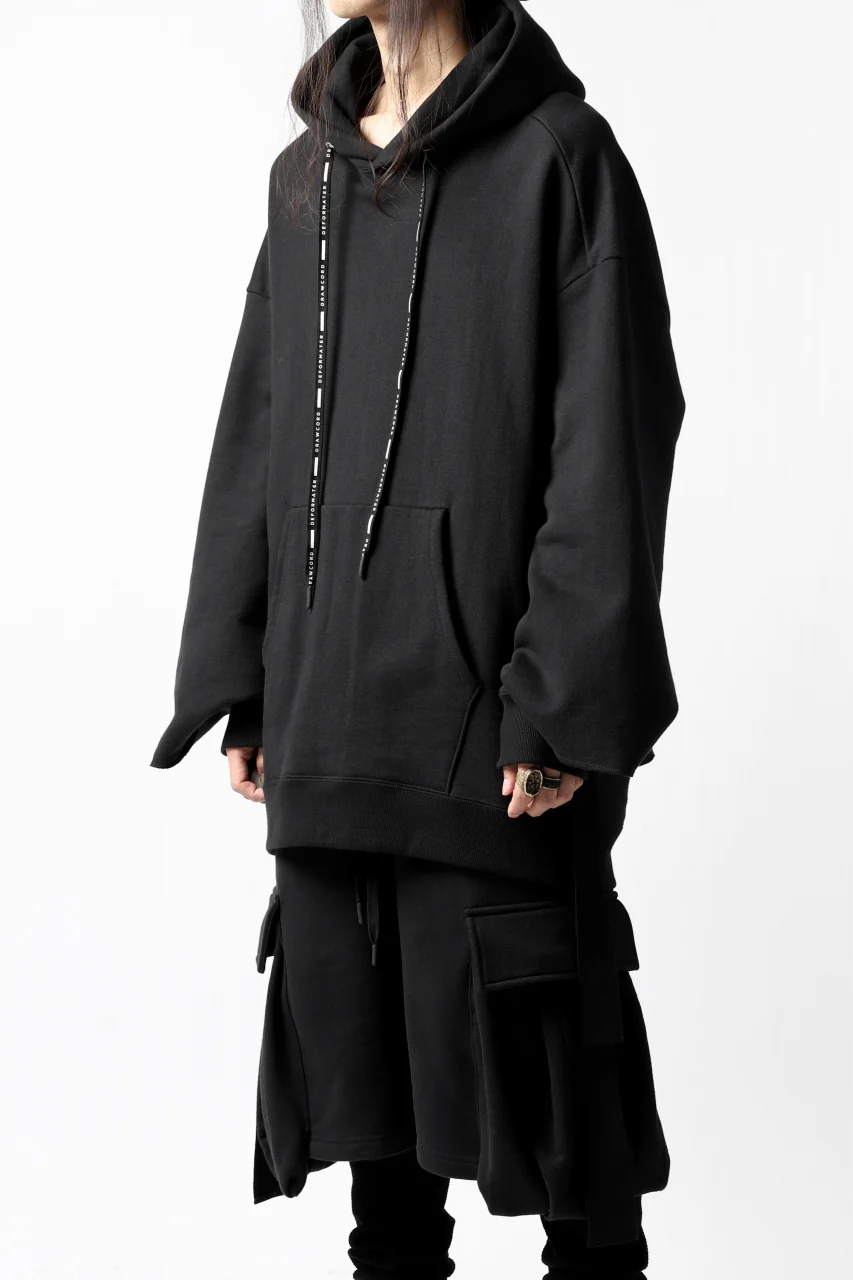 DEFORMATER.® CUTTING EDGE HOODIE / FLEECY HEAT COTTON (BLACK) - Image 10