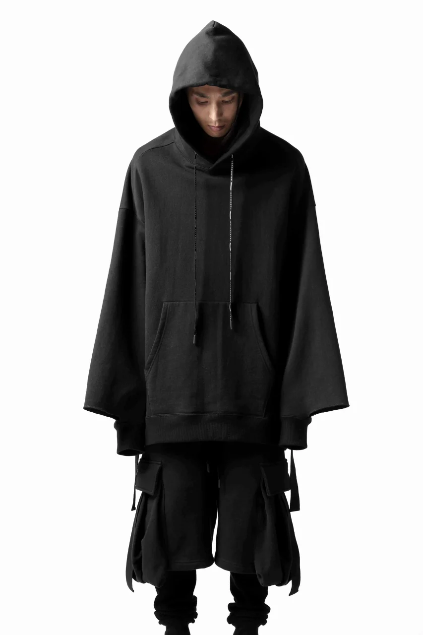 DEFORMATER.® CUTTING EDGE HOODIE / FLEECY HEAT COTTON (BLACK) - Image 4