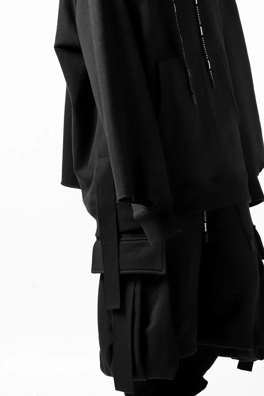 DEFORMATER.® CUTTING EDGE HOODIE / FLEECY HEAT COTTON (BLACK) - Image 44