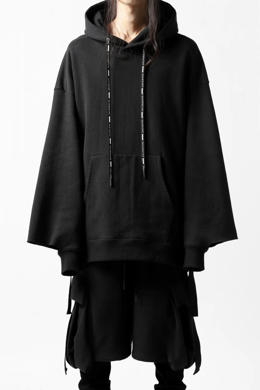 DEFORMATER.® CUTTING EDGE HOODIE / FLEECY HEAT COTTON (BLACK) - Image 5