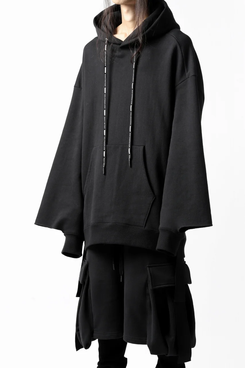 DEFORMATER.® CUTTING EDGE HOODIE / FLEECY HEAT COTTON (BLACK) - Image 7