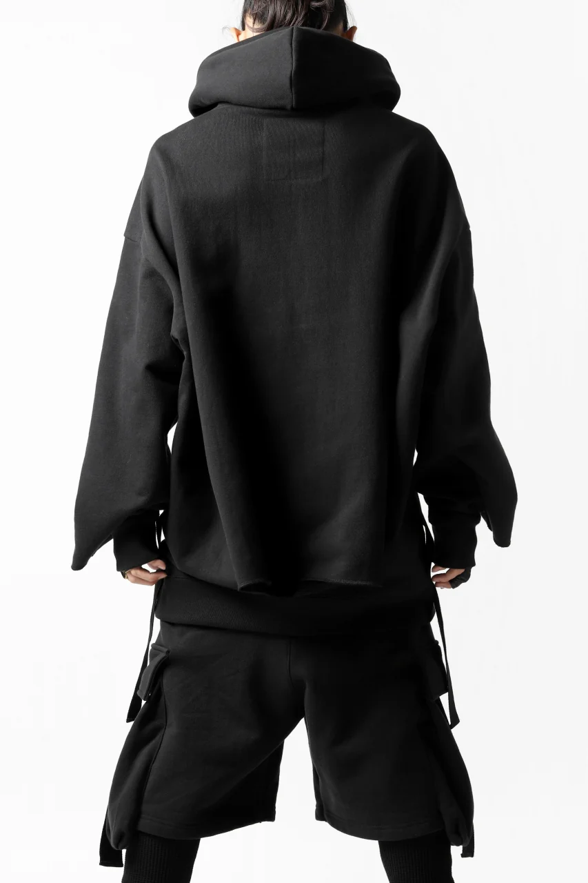 DEFORMATER.® CUTTING EDGE HOODIE / FLEECY HEAT COTTON (BLACK) - Image 9
