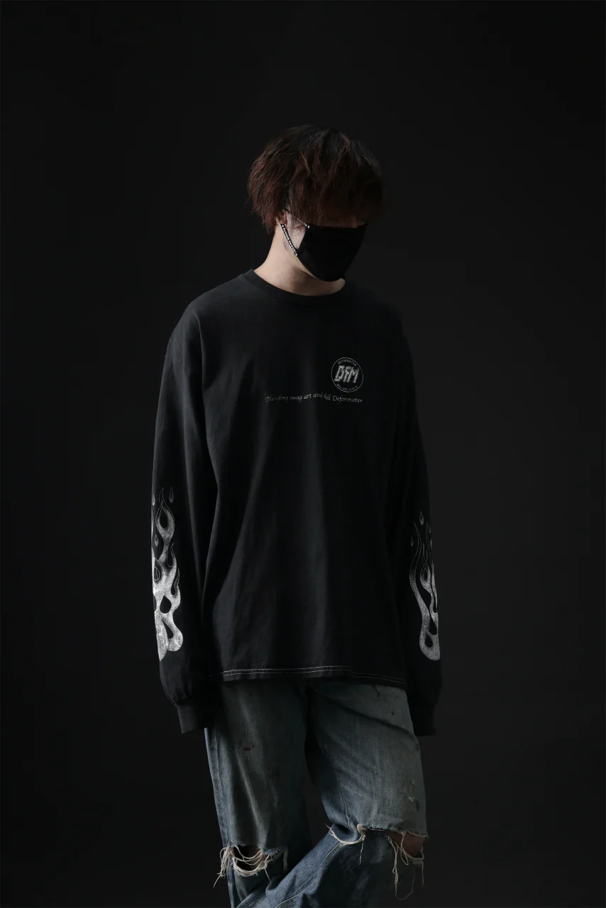 DEFORMATER.® DYEING LOOPWHEEL LS TOPS - HELL (VINTAGE BLACK) - Image 16