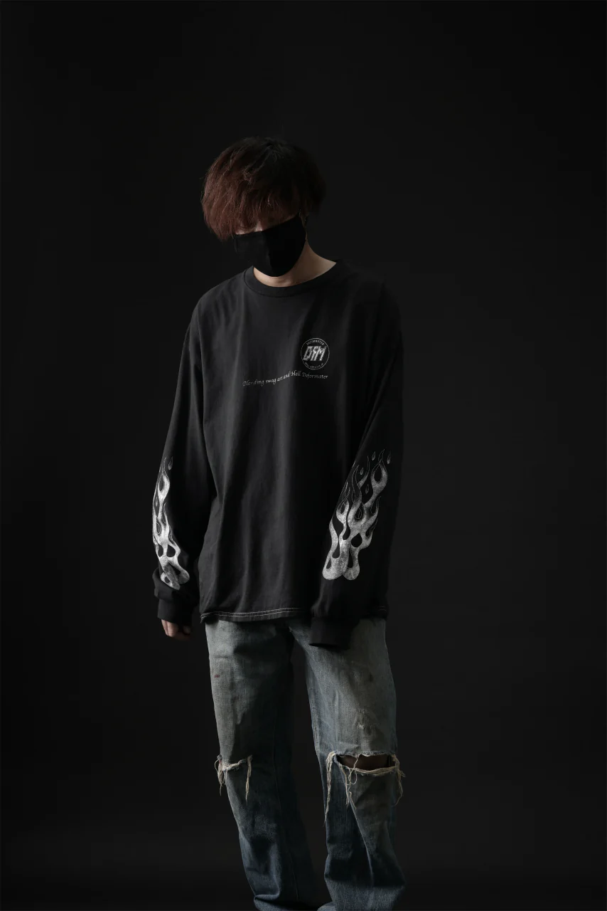 DEFORMATER.® DYEING LOOPWHEEL LS TOPS - HELL (VINTAGE BLACK) - Image 17