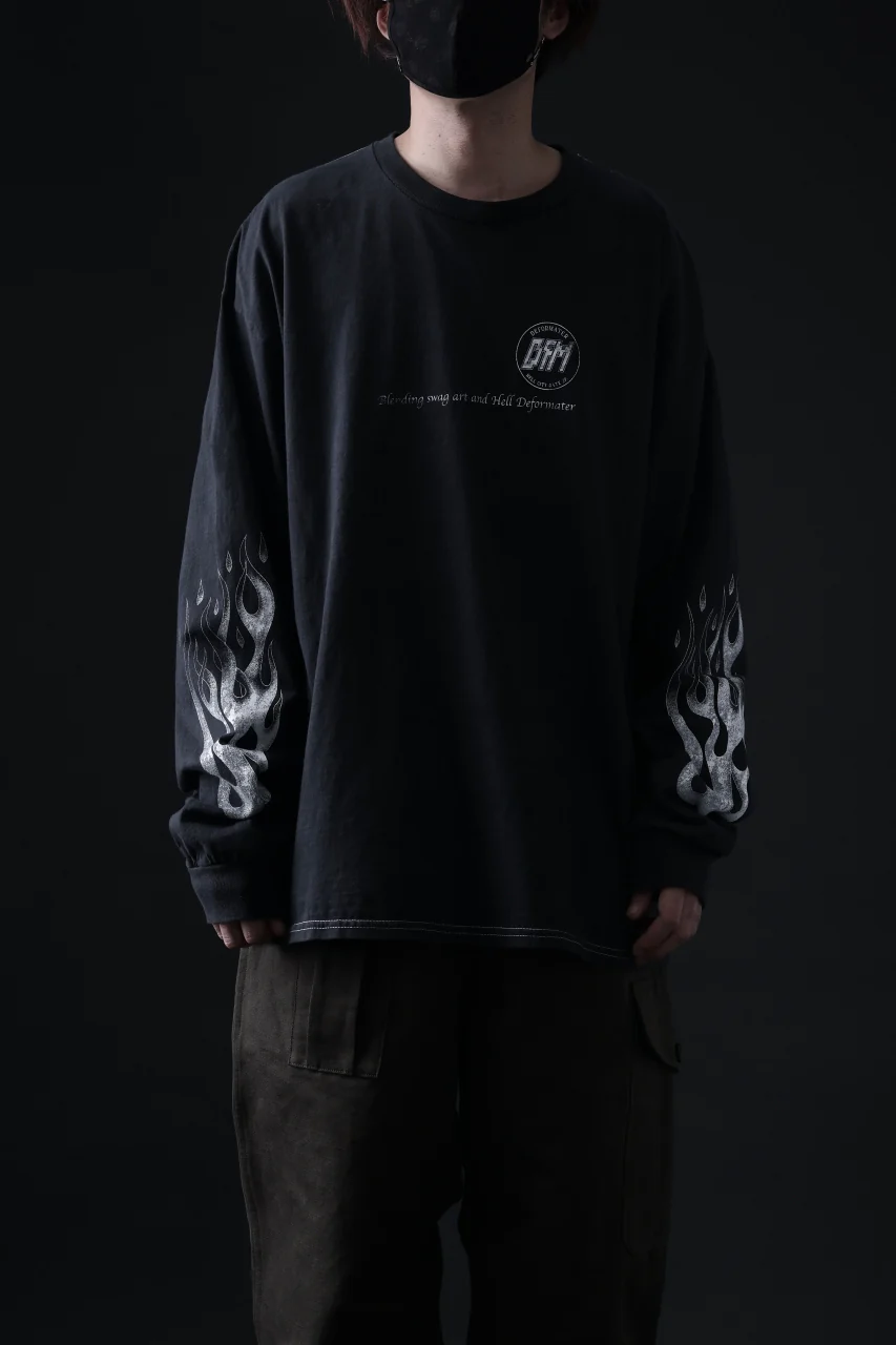 DEFORMATER.® DYEING LOOPWHEEL LS TOPS - HELL (VINTAGE BLACK) - Image 19