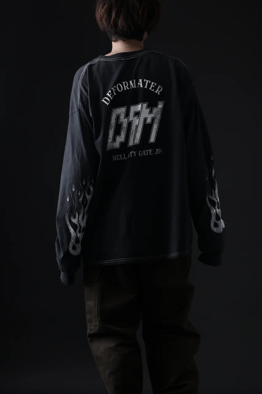 DEFORMATER.® DYEING LOOPWHEEL LS TOPS - HELL (VINTAGE BLACK) - Image 22