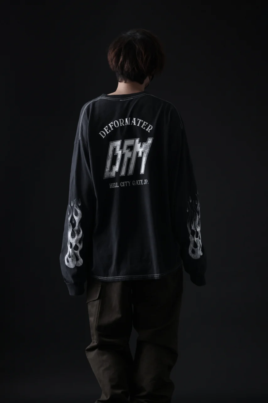 DEFORMATER.® DYEING LOOPWHEEL LS TOPS - HELL (VINTAGE BLACK) - Image 25