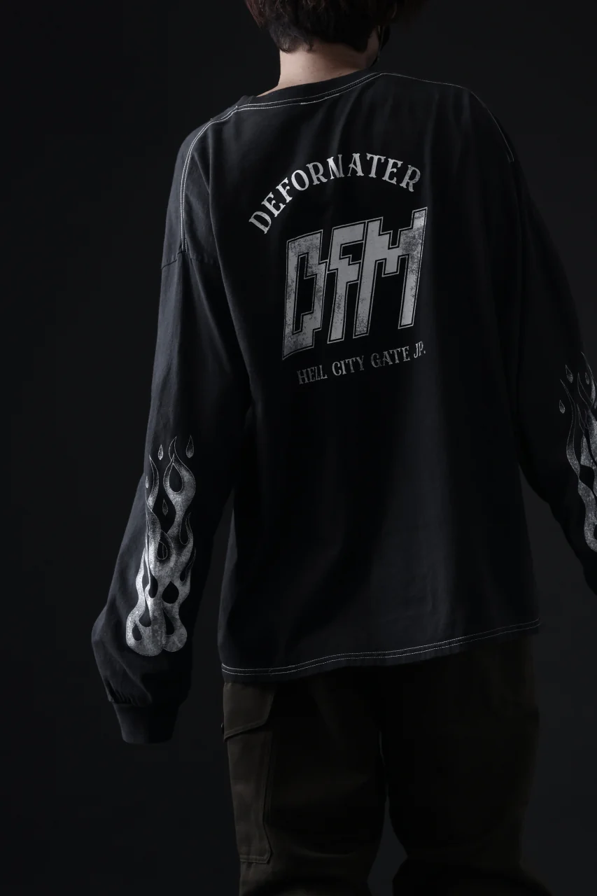 DEFORMATER.® DYEING LOOPWHEEL LS TOPS - HELL (VINTAGE BLACK) - Image 26