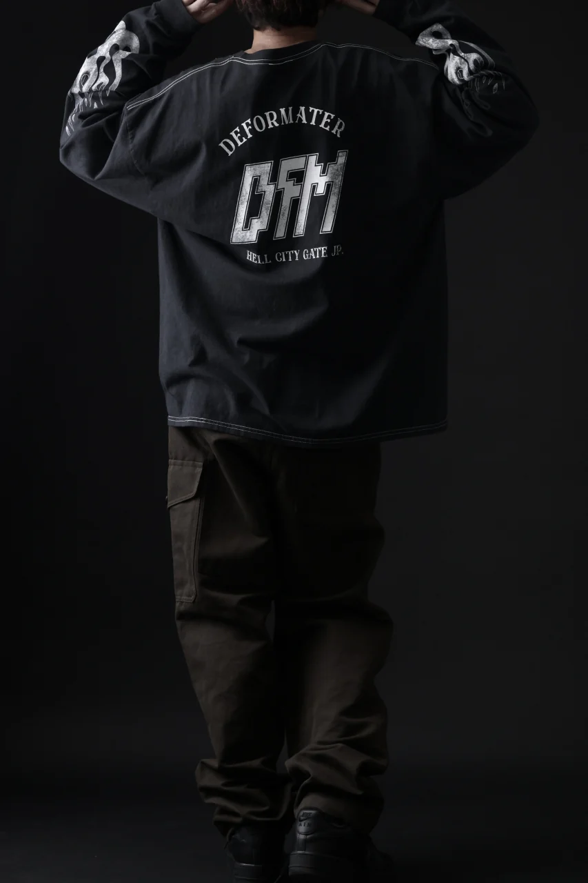 DEFORMATER.® DYEING LOOPWHEEL LS TOPS - HELL (VINTAGE BLACK) - Image 27