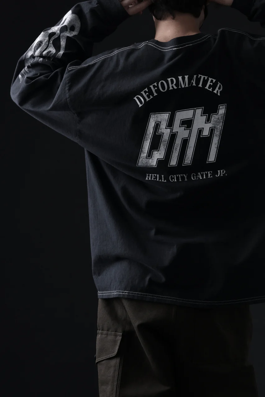 DEFORMATER.® DYEING LOOPWHEEL LS TOPS - HELL (VINTAGE BLACK) - Image 28
