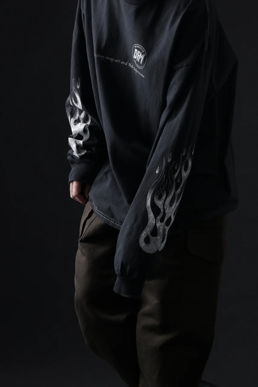 DEFORMATER.® DYEING LOOPWHEEL LS TOPS - HELL (VINTAGE BLACK) - Image 29