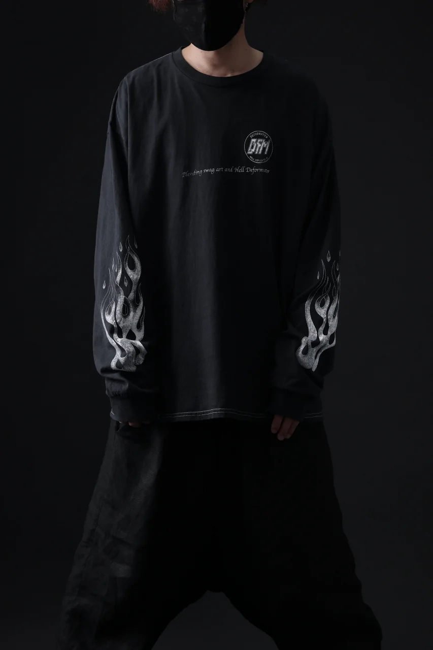 DEFORMATER.® DYEING LOOPWHEEL LS TOPS - HELL (VINTAGE BLACK) - Image 30