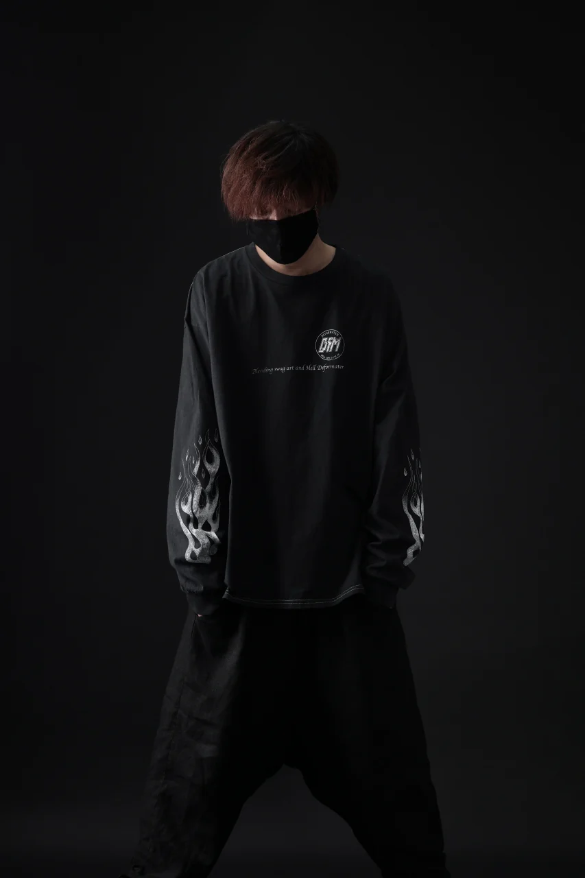 DEFORMATER.® DYEING LOOPWHEEL LS TOPS - HELL (VINTAGE BLACK) - Image 31