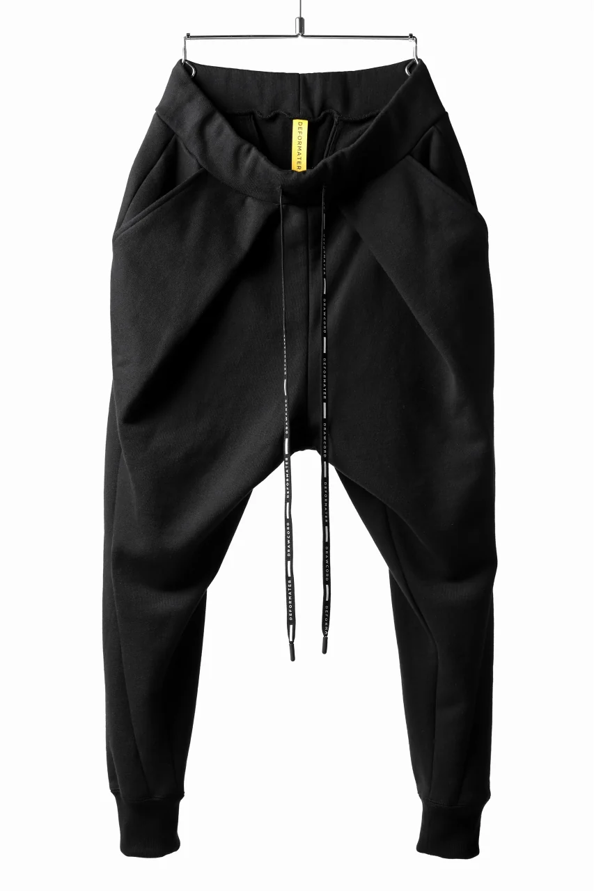 DEFORMATER.® FOLDING TUCK JOGGER PANTS / FLEECY HEAT COTTON (BLACK)