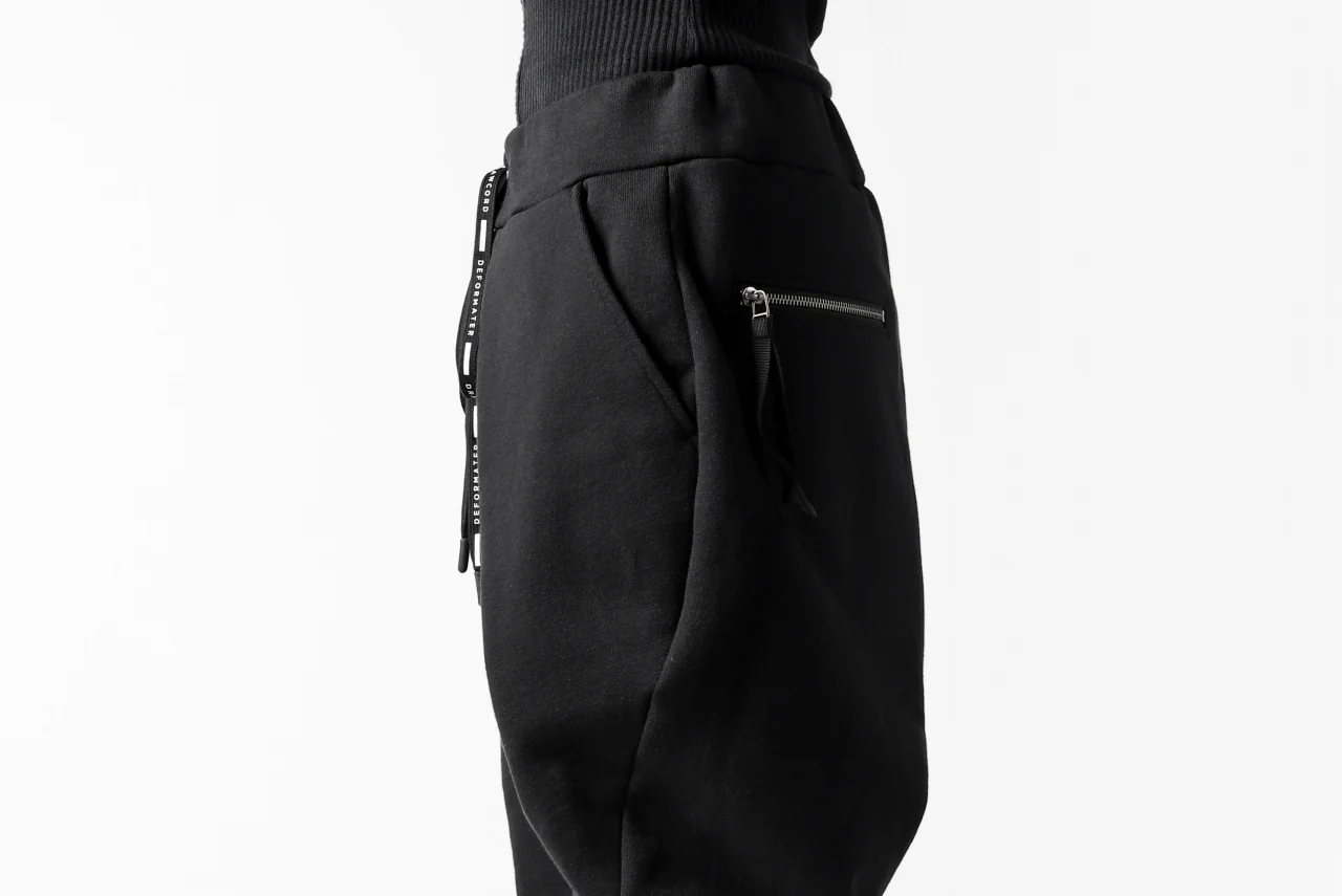 DEFORMATER.® FOLDING TUCK JOGGER PANTS / FLEECY HEAT COTTON (BLACK) - Image 36