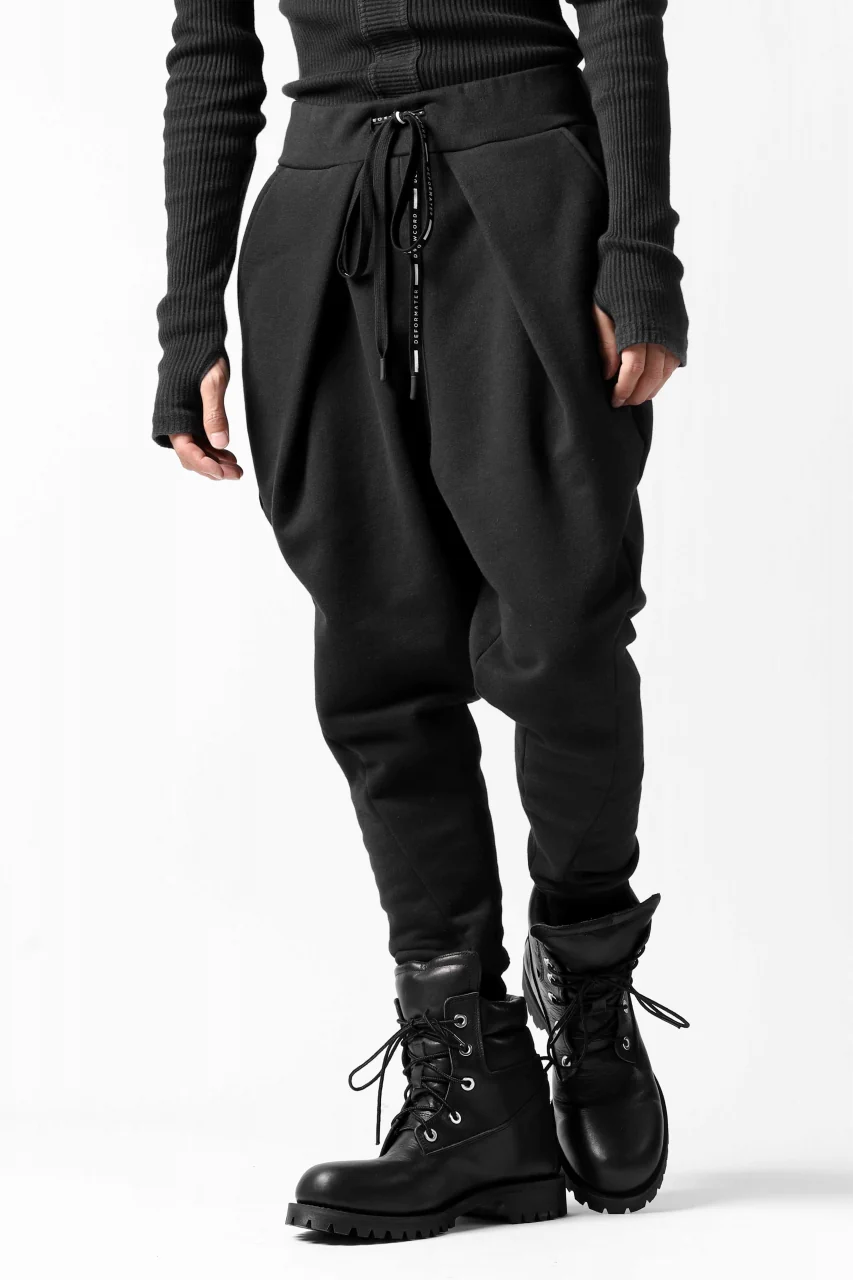 DEFORMATER.® FOLDING TUCK JOGGER PANTS / FLEECY HEAT COTTON (BLACK) - Image 4