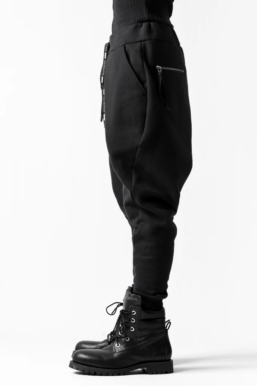 DEFORMATER.® FOLDING TUCK JOGGER PANTS / FLEECY HEAT COTTON (BLACK) - Image 7