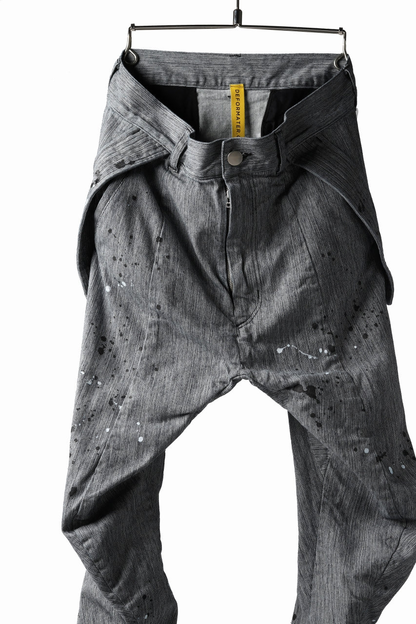 DEFORMATER.® "SPLASH" SLIM FIT JEANS WITH FLAP DETAIL / VERTICAL DENIM (ASPHALT) - Image 11