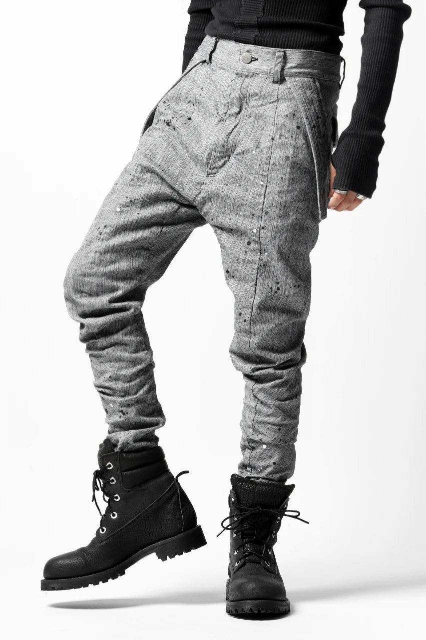 DEFORMATER.® "SPLASH" SLIM FIT JEANS WITH FLAP DETAIL / VERTICAL DENIM (ASPHALT) - Image 25
