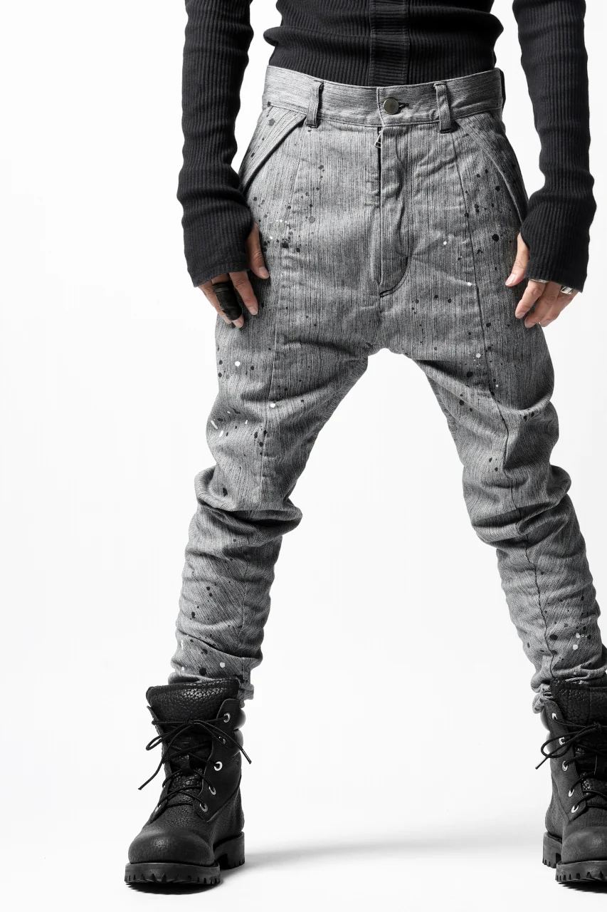 DEFORMATER.® "SPLASH" SLIM FIT JEANS WITH FLAP DETAIL / VERTICAL DENIM (ASPHALT) - Image 28