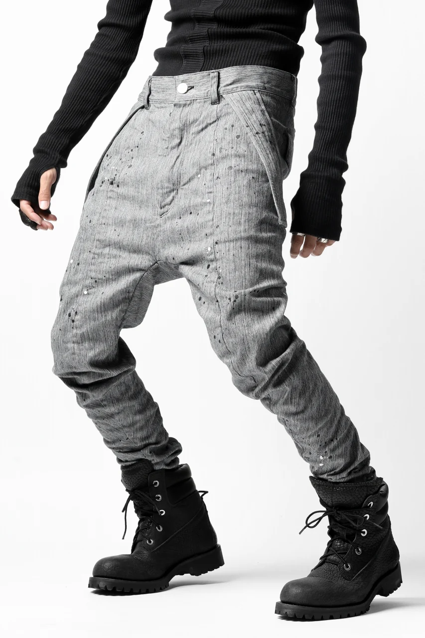 DEFORMATER.® "SPLASH" SLIM FIT JEANS WITH FLAP DETAIL / VERTICAL DENIM (ASPHALT) - Image 29