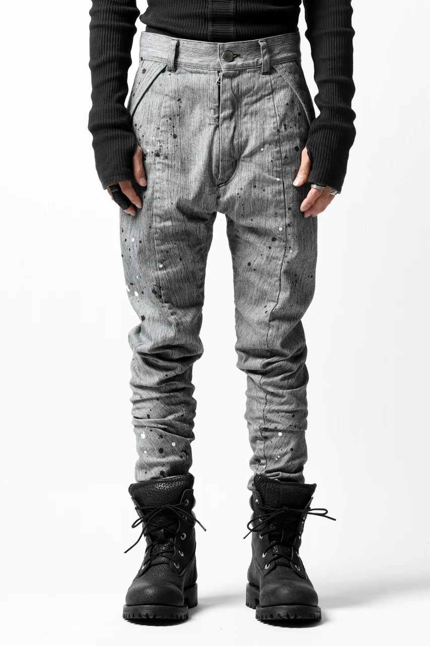 DEFORMATER.® "SPLASH" SLIM FIT JEANS WITH FLAP DETAIL / VERTICAL DENIM (ASPHALT) - Image 3