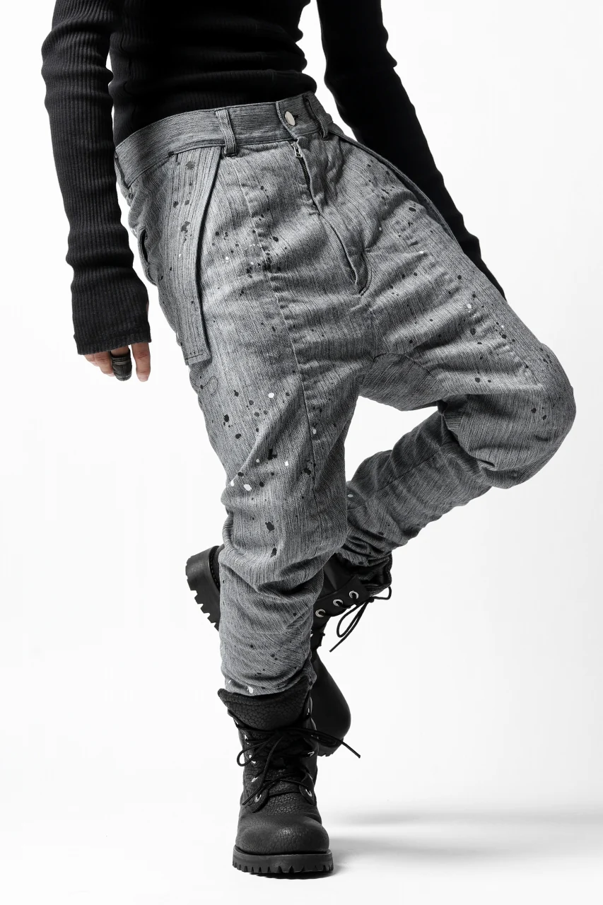 DEFORMATER.® "SPLASH" SLIM FIT JEANS WITH FLAP DETAIL / VERTICAL DENIM (ASPHALT) - Image 30
