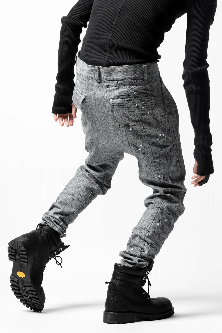 DEFORMATER.® "SPLASH" SLIM FIT JEANS WITH FLAP DETAIL / VERTICAL DENIM (ASPHALT) - Image 33