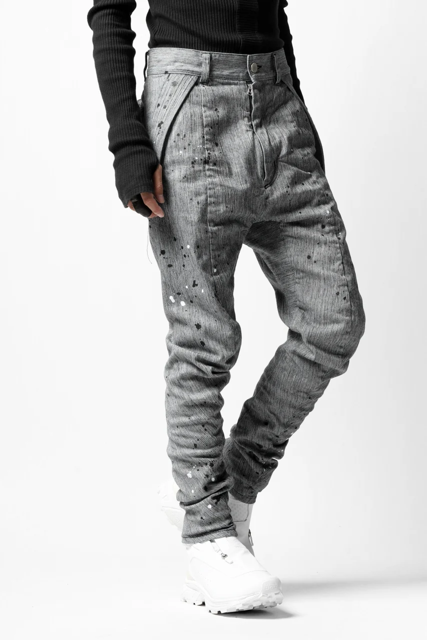 DEFORMATER.® "SPLASH" SLIM FIT JEANS WITH FLAP DETAIL / VERTICAL DENIM (ASPHALT) - Image 36