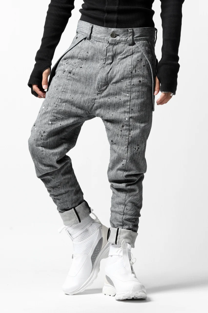 DEFORMATER.® "SPLASH" SLIM FIT JEANS WITH FLAP DETAIL / VERTICAL DENIM (ASPHALT) - Image 37