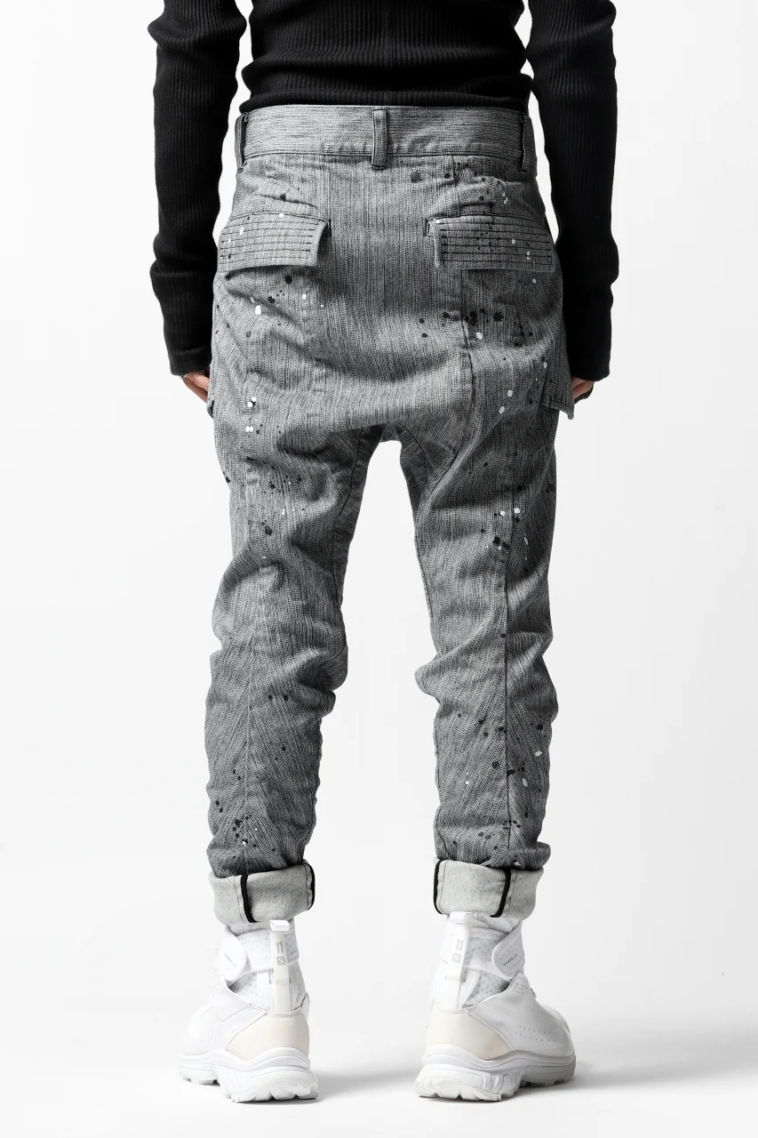 DEFORMATER.® "SPLASH" SLIM FIT JEANS WITH FLAP DETAIL / VERTICAL DENIM (ASPHALT) - Image 40
