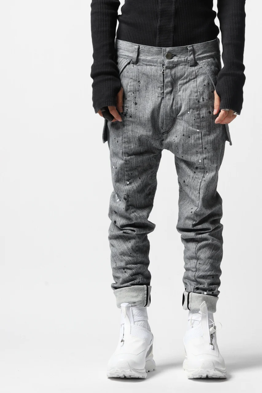 DEFORMATER.® "SPLASH" SLIM FIT JEANS WITH FLAP DETAIL / VERTICAL DENIM (ASPHALT) - Image 41