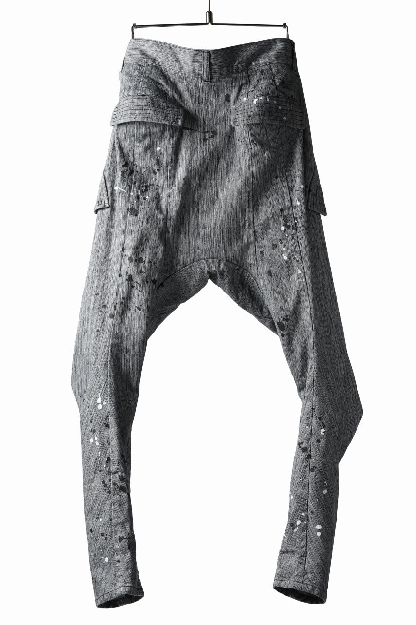 DEFORMATER.® "SPLASH" SLIM FIT JEANS WITH FLAP DETAIL / VERTICAL DENIM (ASPHALT) - Image 6