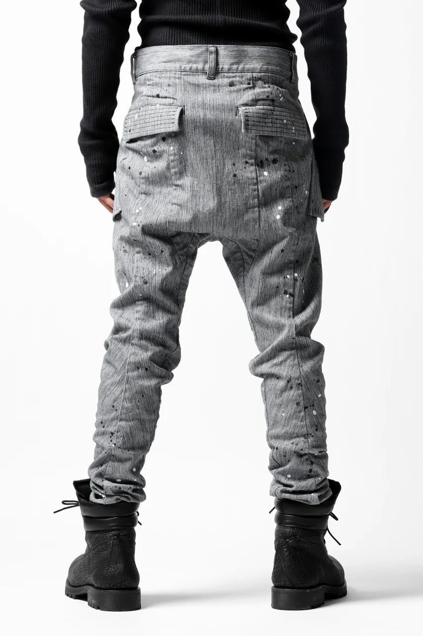 DEFORMATER.® "SPLASH" SLIM FIT JEANS WITH FLAP DETAIL / VERTICAL DENIM (ASPHALT) - Image 9