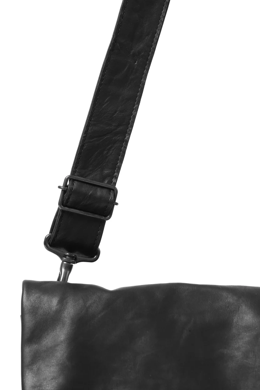discord Yohji Yamamoto 2WAY MAGNET FLAP BAG / SOFT HORSE LEATHER (BLACK) - Image 11